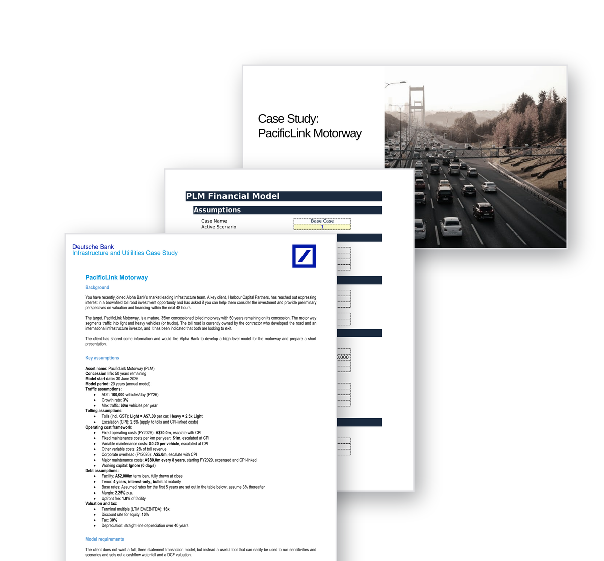 PacificLink Motorway - Infrastructure Investment Bank Case Study (Worked Example)