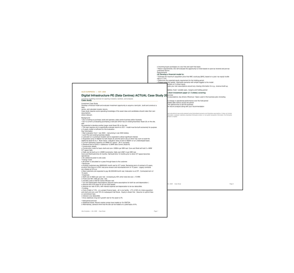 Data Centre Project Finance - Real Case Study 2025