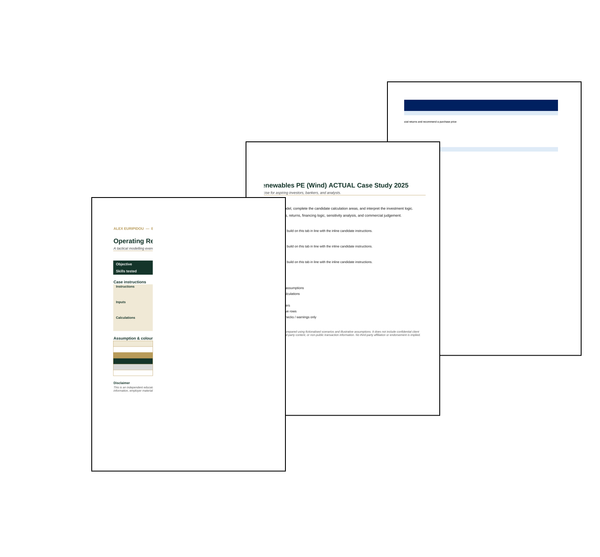 Operating Renewables PE (Wind) - Real Case Study 2025