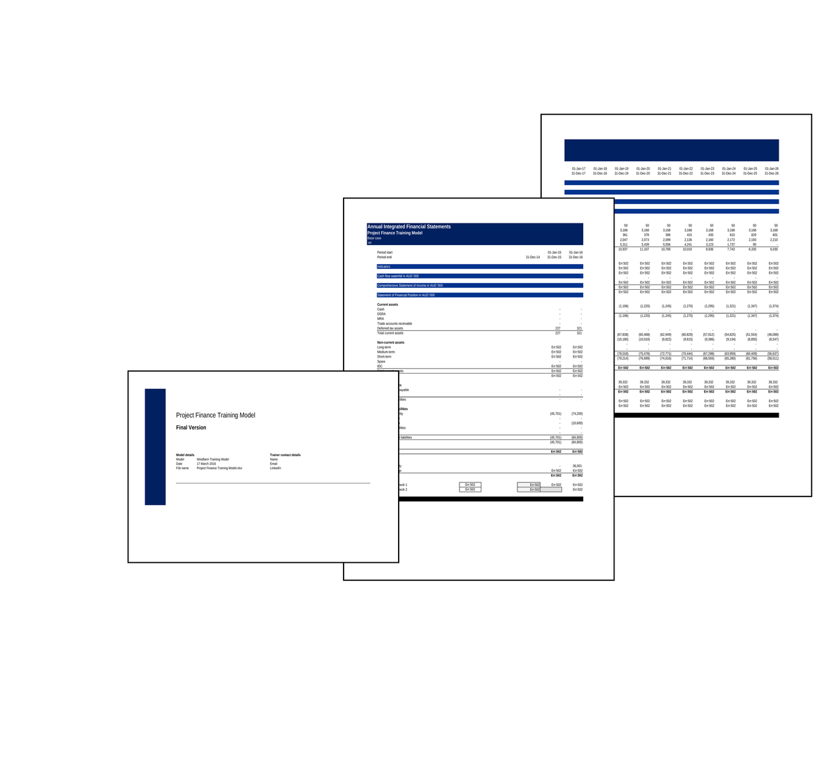 Project Finance Training Model - Integrated Wind Farm (Reference Template)